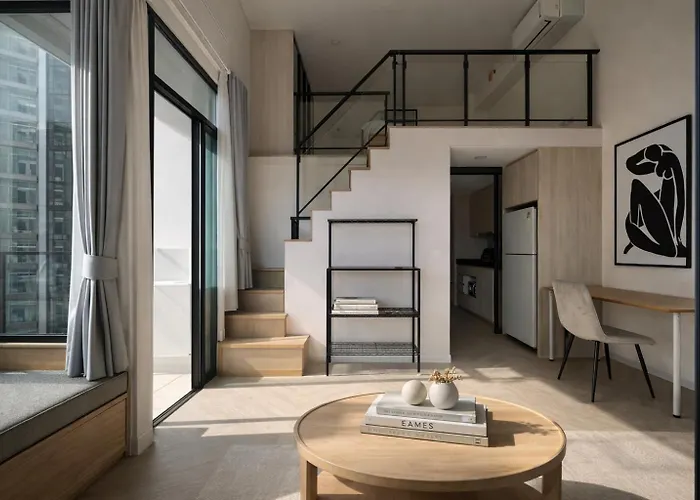 公寓 Modern Loft Duplex Prime View 曼谷
